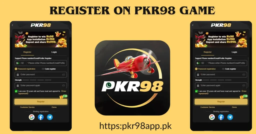 Register on PKR98 Game 